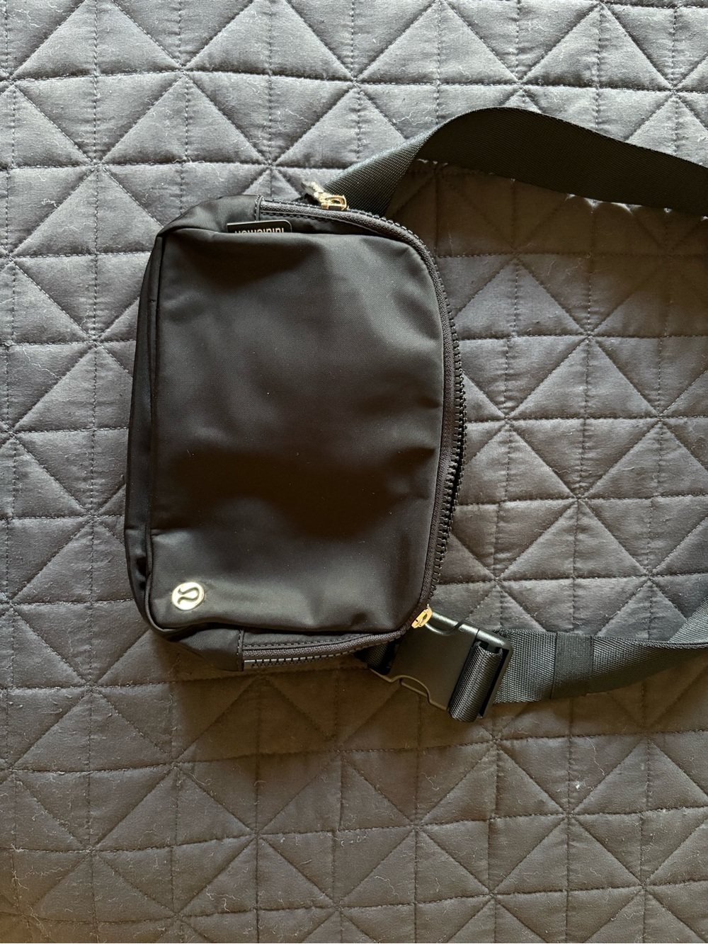 lululemon athletica Black Nylon Sling Belt Bag